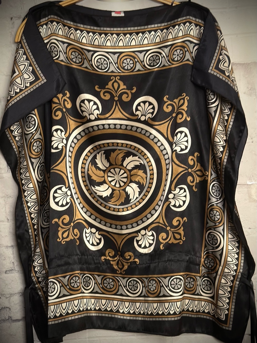 Silky scarf top